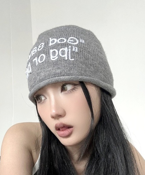 Bz/Y2K ロゴニットビーニー 平成ギャル(MA/EK488)（ニットキャップ