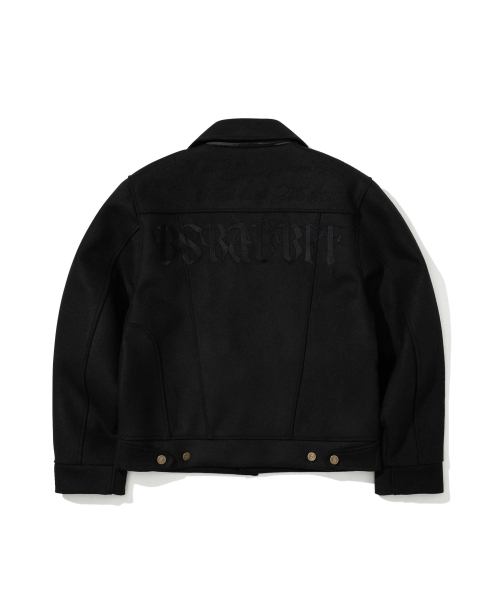 ピュアウールクラシックワイドワークジャケットブラック（その他