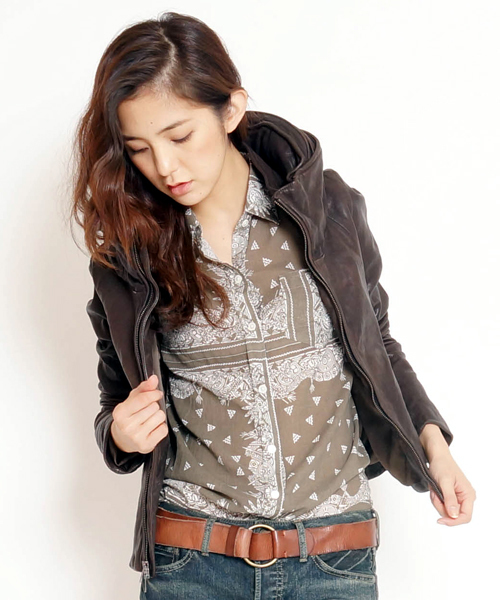 goa（ゴア）の「ｺﾞｰﾄﾚｻﾞｰﾋﾞｯｸﾌｰﾄﾞｼﾞｬｹｯﾄ（ライダースジャケット）」 - WEAR