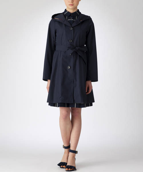 ブルーレーベル ウェザープルーフ ポケッタブルレインコート ブルー