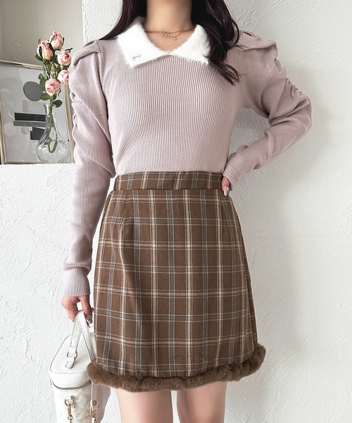 セール】アソート裾ファースカート【ZOZOTOWN限定アイテム】（スカート