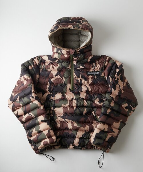 セール】【Sourcream】中綿ハーフジップフードプルオーバー（ブルゾン