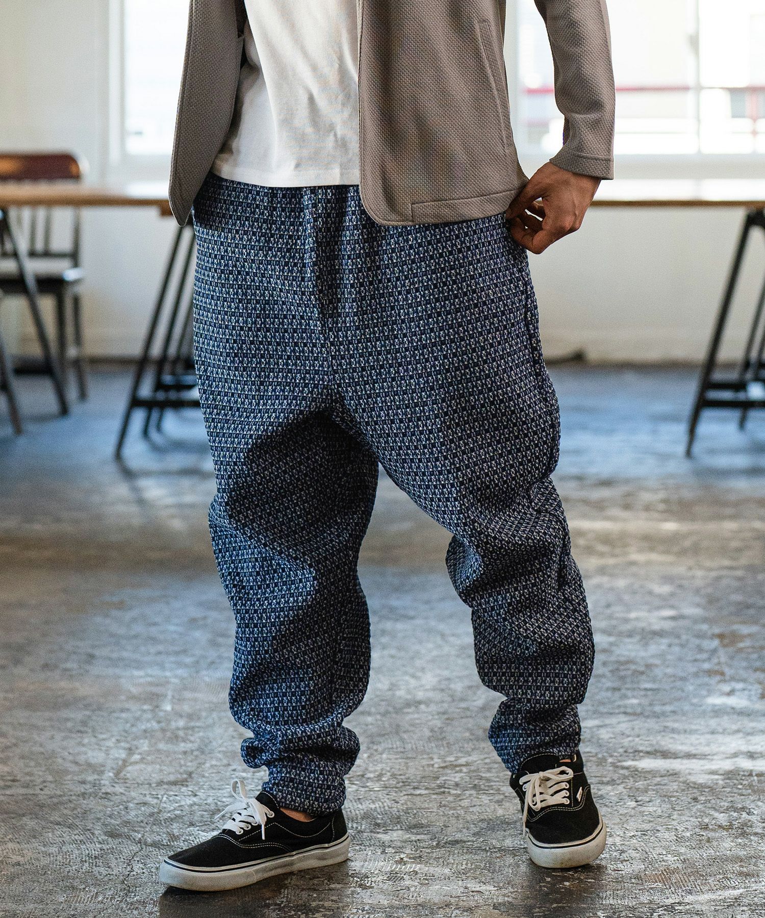 CAMBIO(カンビオ)】Denim Jacquard Jogger Pants ジョガーパンツ