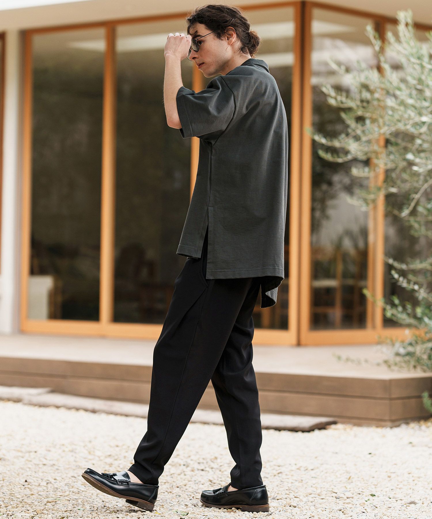 CAMBIO(カンビオ)】ストレッチサルエルテーパードパンツ | CAMBIO カンビオ