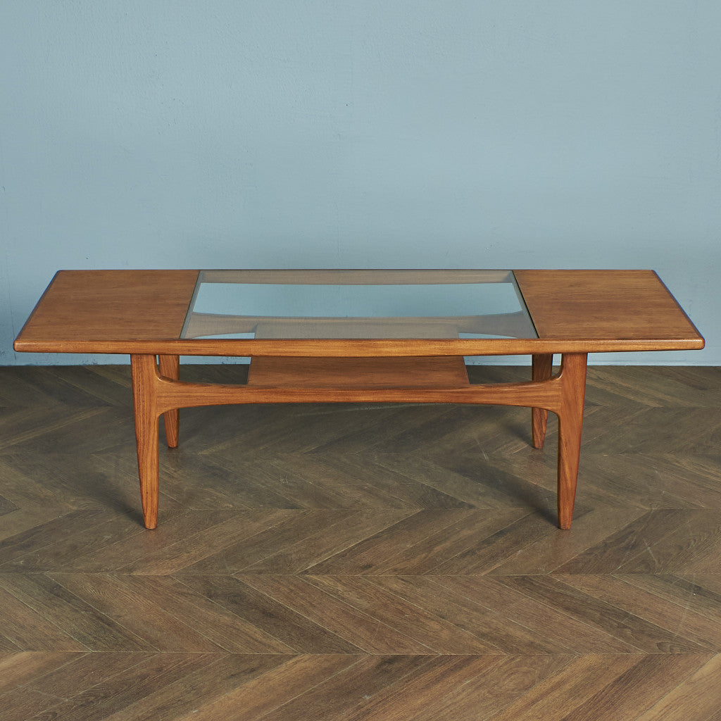 ジープラン G-PLAN ロングジョン ガラストップ コーヒーテーブル