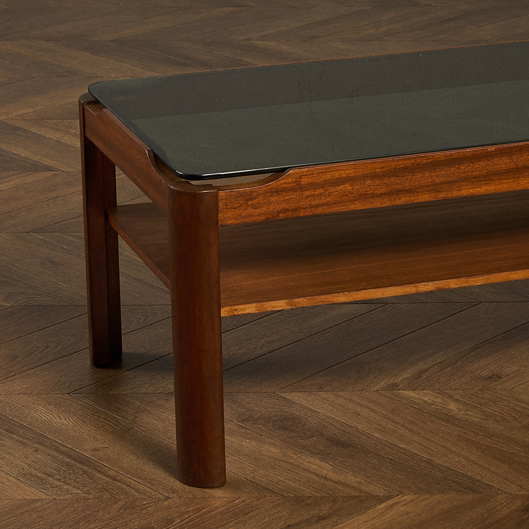 メイヤー myer ヴィンテージ スモークガラストップ コーヒーテーブル