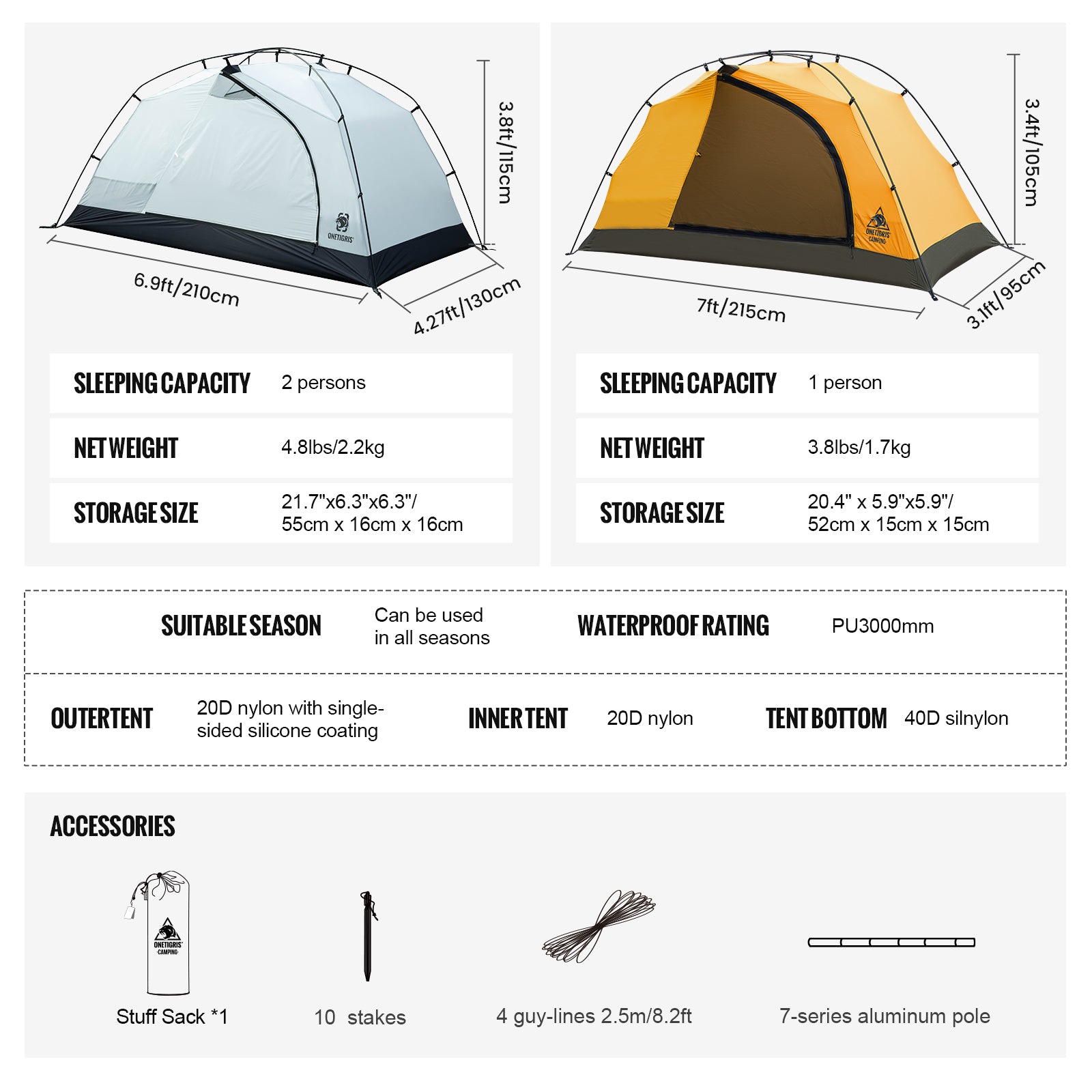 STELLA Camping Tent | OneTigris Camping