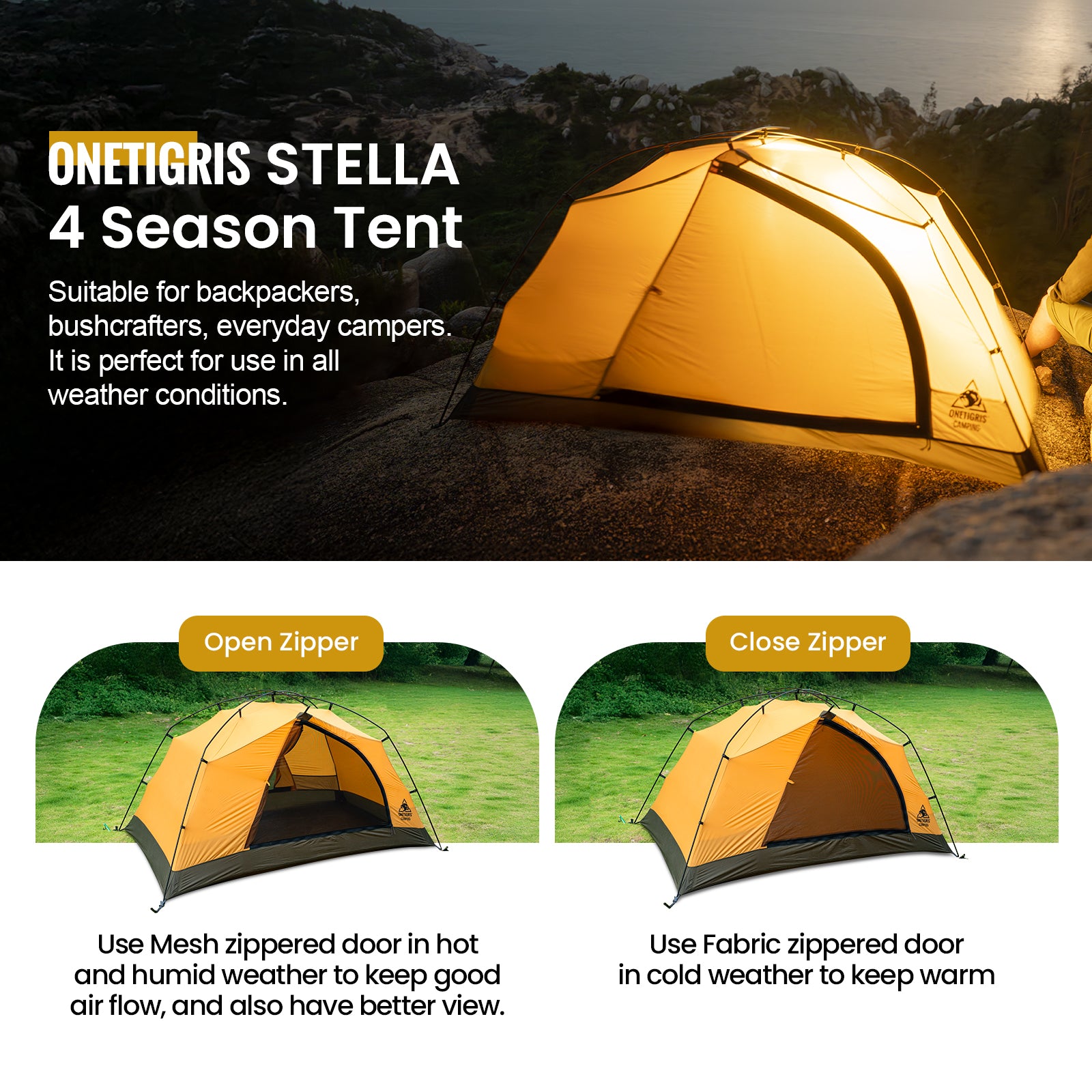 STELLA Camping Tent | OneTigris Camping
