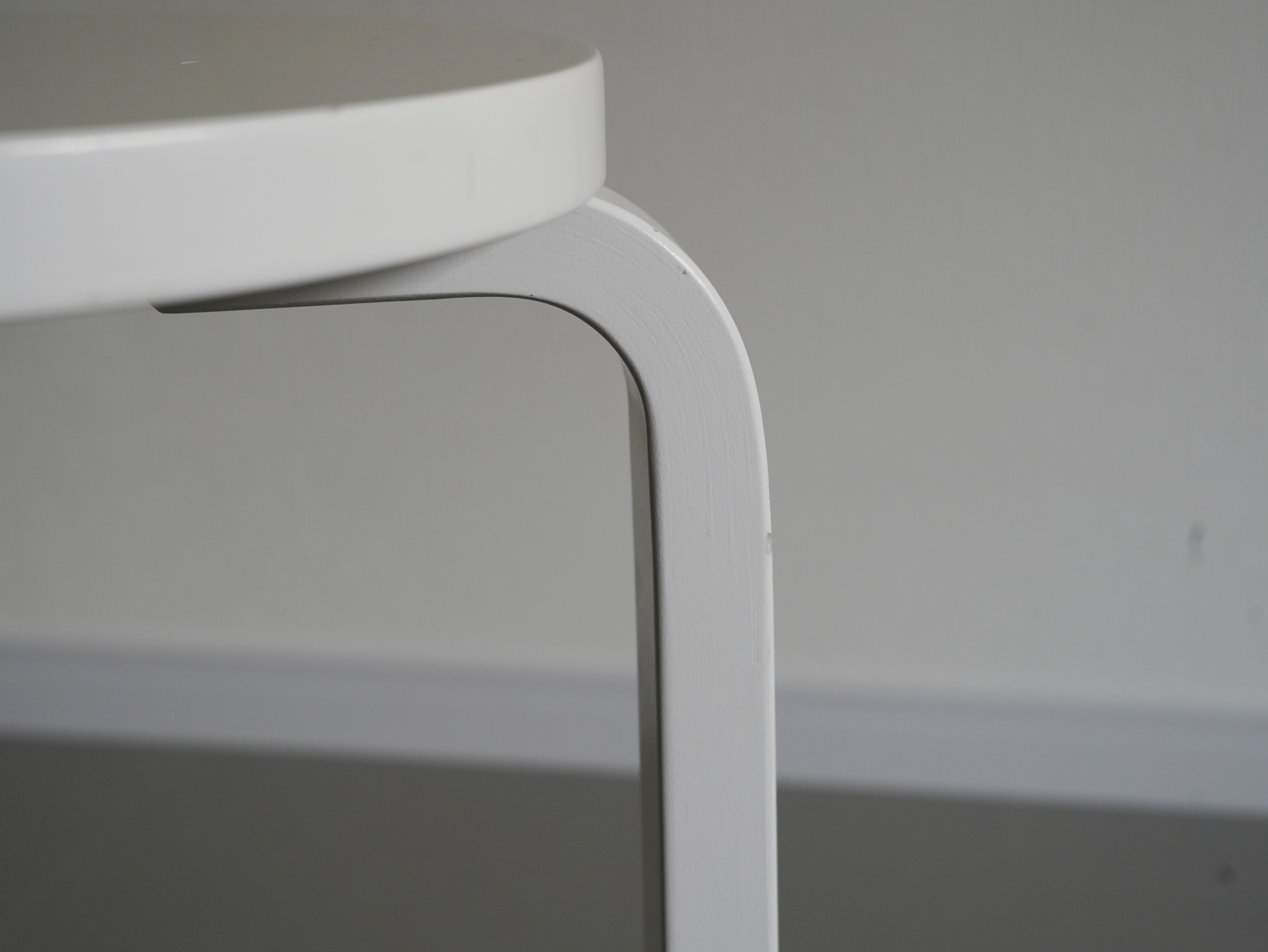 スツール60 ホワイト ラッカー アルヴァ・アアルト アルテック 中古