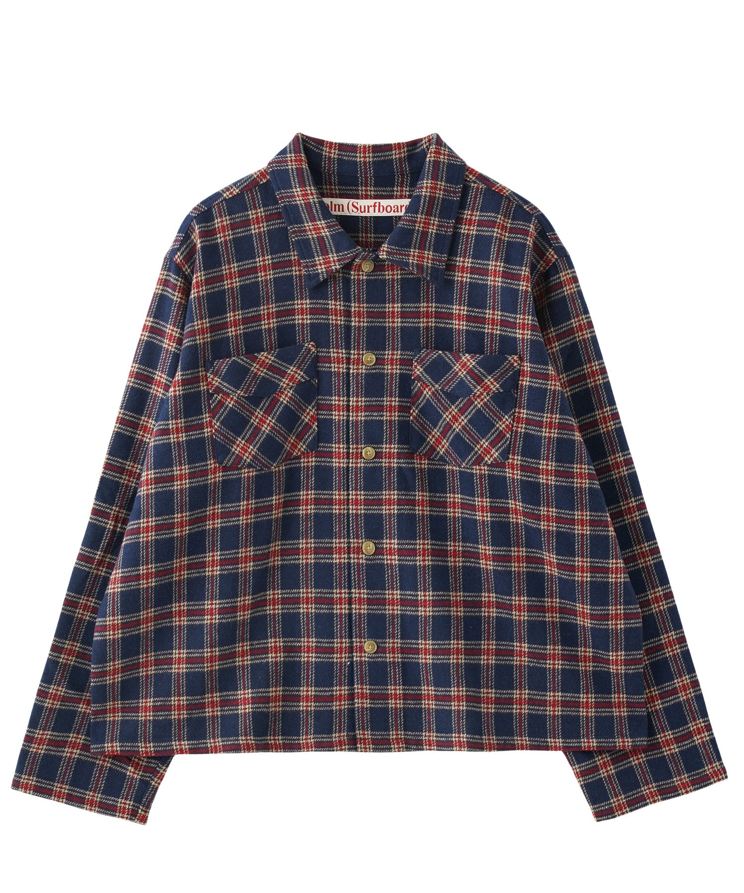 stockholm surfboard club チェックシャツ ベージュ L stockholm