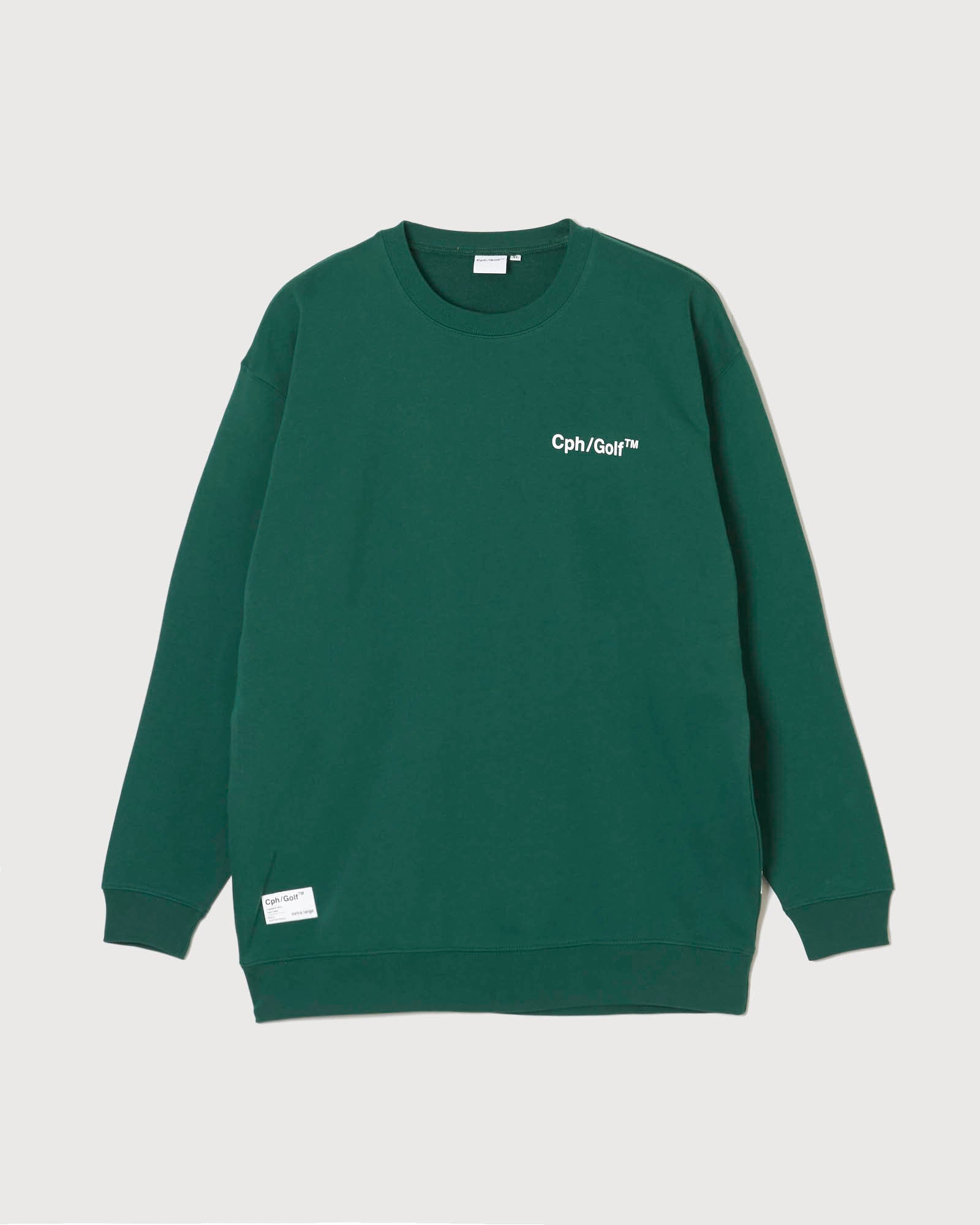 OVERLAP LOGO CREW SWEAT - GREEN - – Cph/Golf™︎