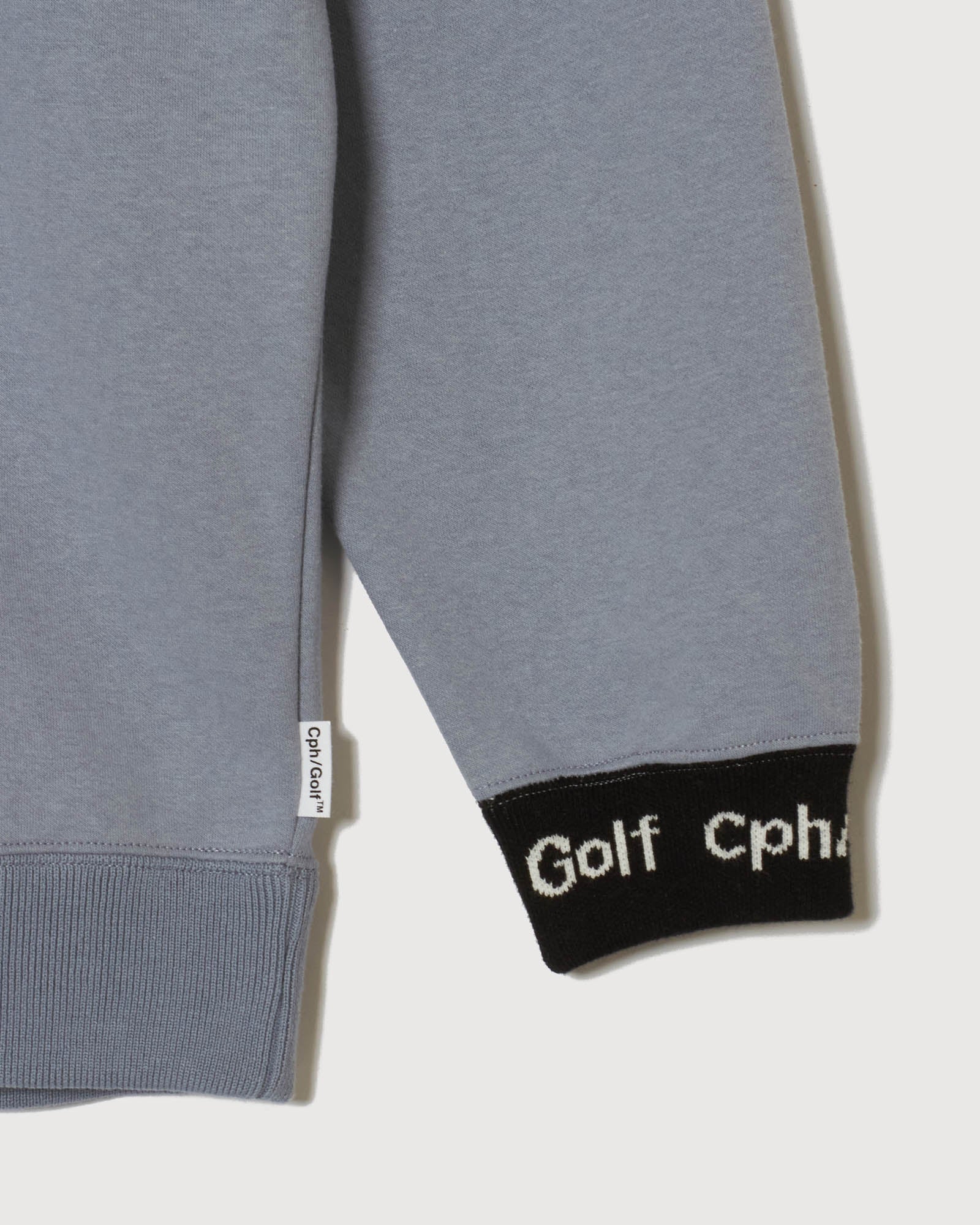 JACQUARD MOCK NECK LS TEE - SAX - – Cph/Golf™︎