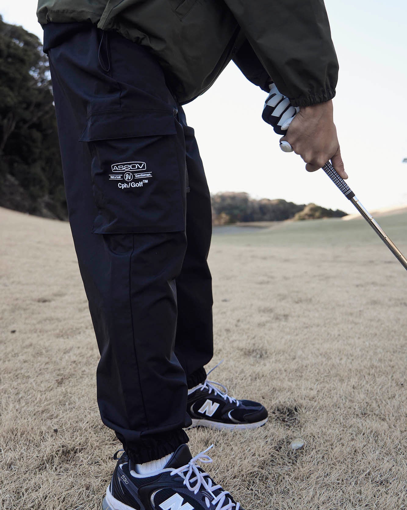 AS2OV × Cph/Golf™ #ADJUSTABLE CARGO PANTS - BLACK - – Cph/Golf™︎