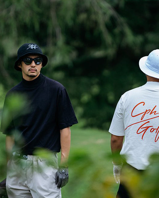 CAPTAINS HELM GOLF #Cph/Golf MOCK NECK TEE -BLACK- – Cph/Golf™︎