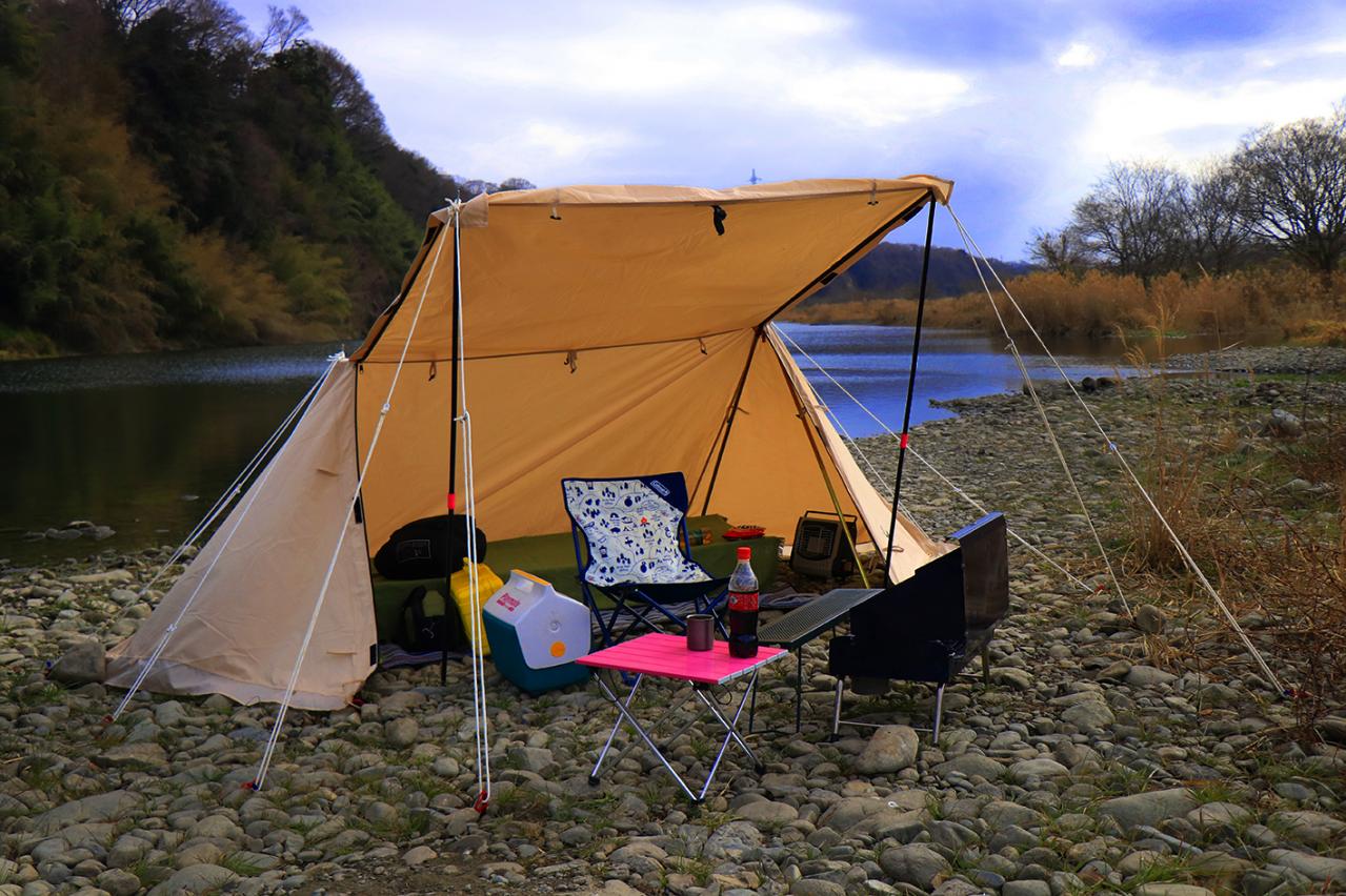 テンマクデザインの「炎幕TC」導入。そして、ダッチオーブンの蓋で肉を