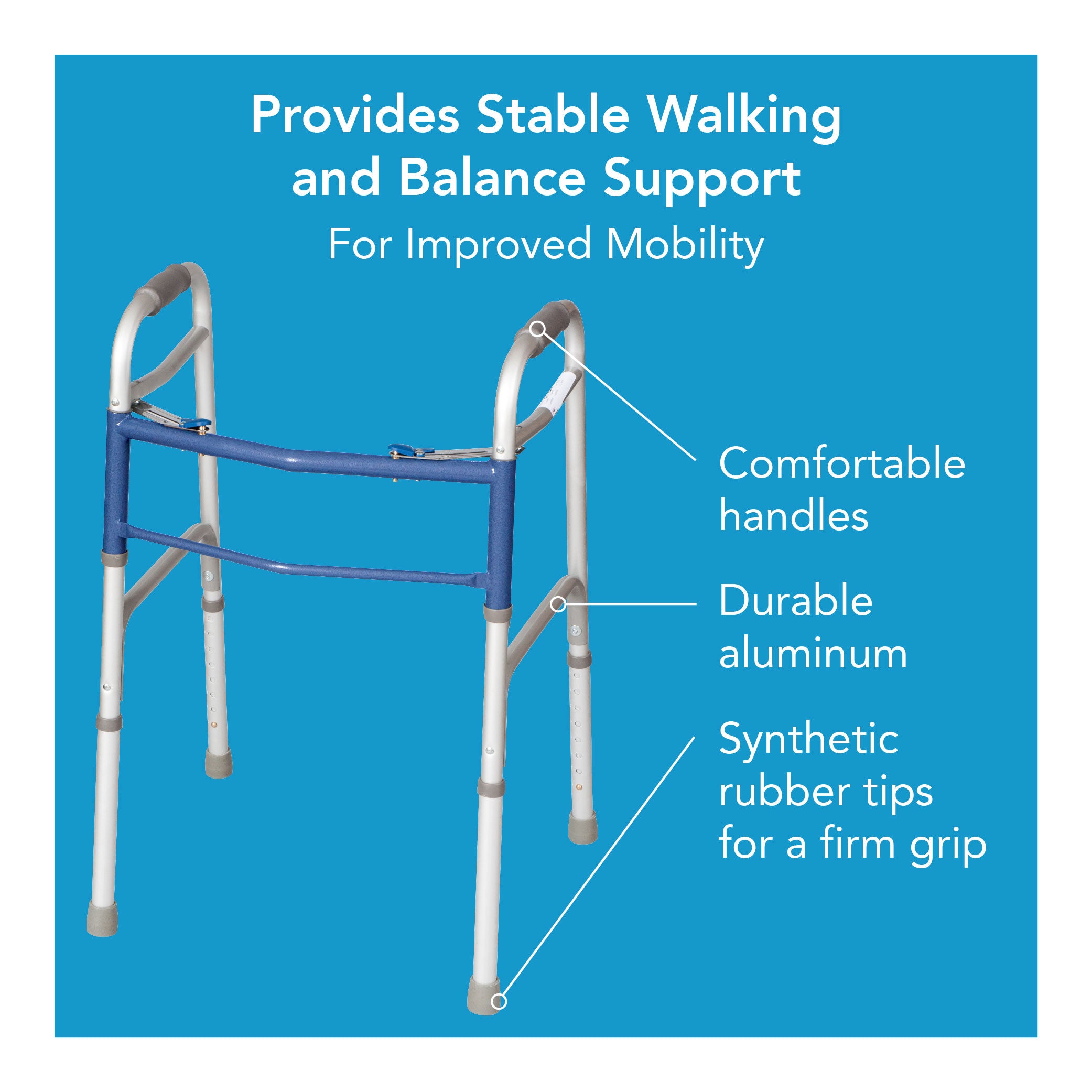 Carex Classics Dual-Button Foldable Walker