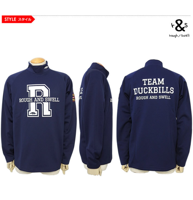 rough&swell［ラフアンドスウェル］BIG R HOT MOCK/裏起毛ジャージ
