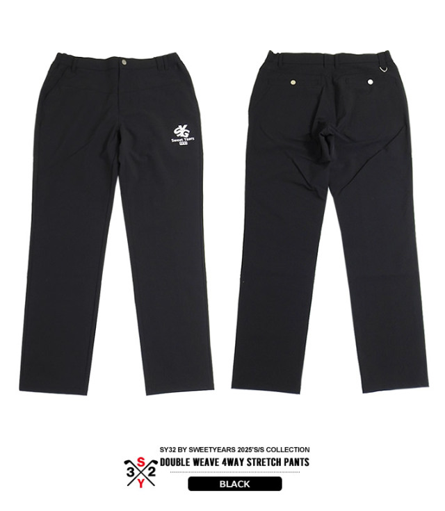 SY32 BY SWEET YEARS ゴルフ パンツ レディース ブラック SY32 BY