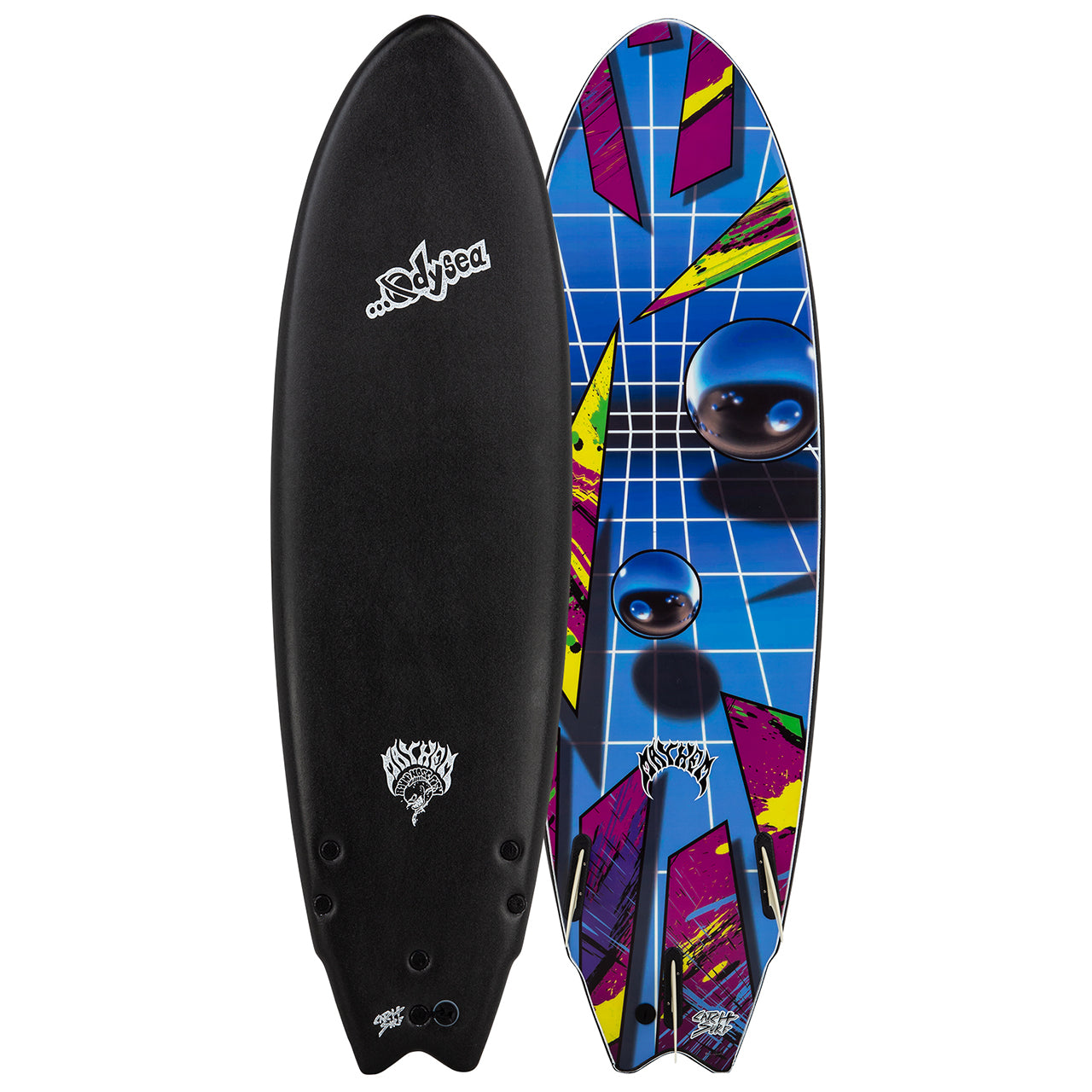 ODYSSEY ソフトボード 7'0ft 紫とグレーのストライプ 約210cm