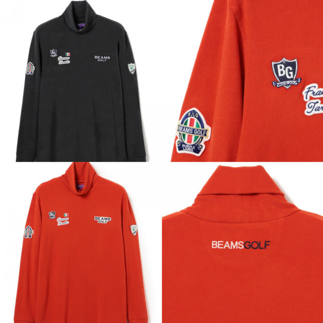 美品 BEAMS GOLF プレミアム ウォーム タートルネック シャツ 長袖