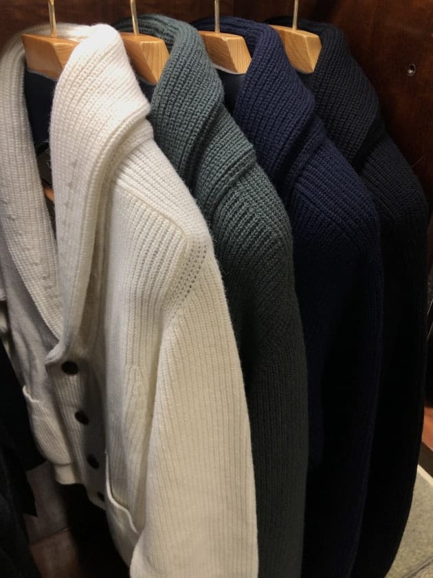 中村達也オススメ＜SLOANE＞ 別注ショールカラーカーディガン