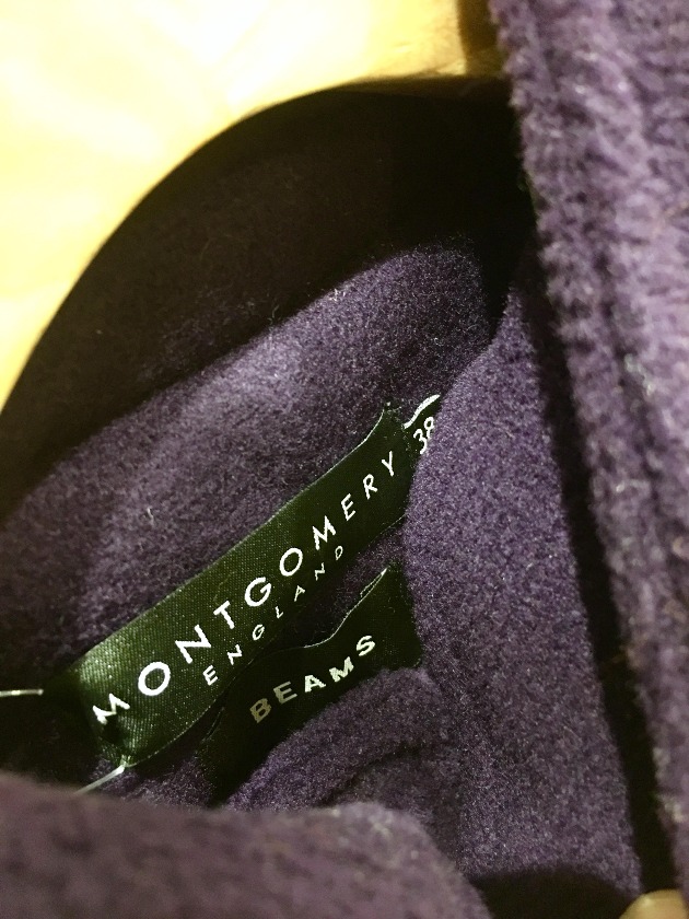モンゴメリー ダッフルコート パープル紫 ウール100 イギリス製