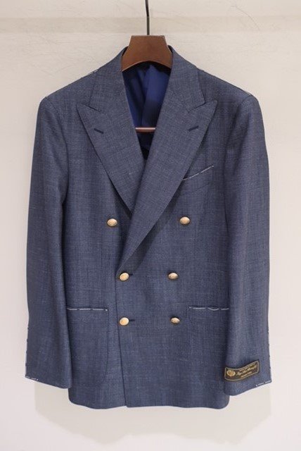 BEAMS F（ビームスエフ）＞LORO PIANA デニム調 6ボタン ダブル