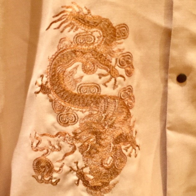 『Sasquatch fabrix』　スーベニア　ガウンシャツ　金刺繍　龍　L 散る桜に舞う龍と。< Sasquatchfabrix. >｜ビームス アウトレット 神戸