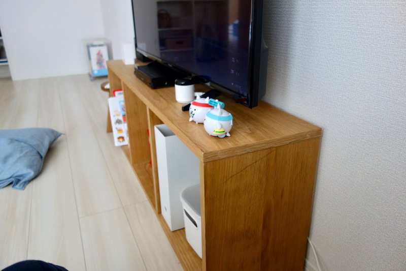 無印良品】スタッキングシェルフをテレビ台として使うためにやったこと