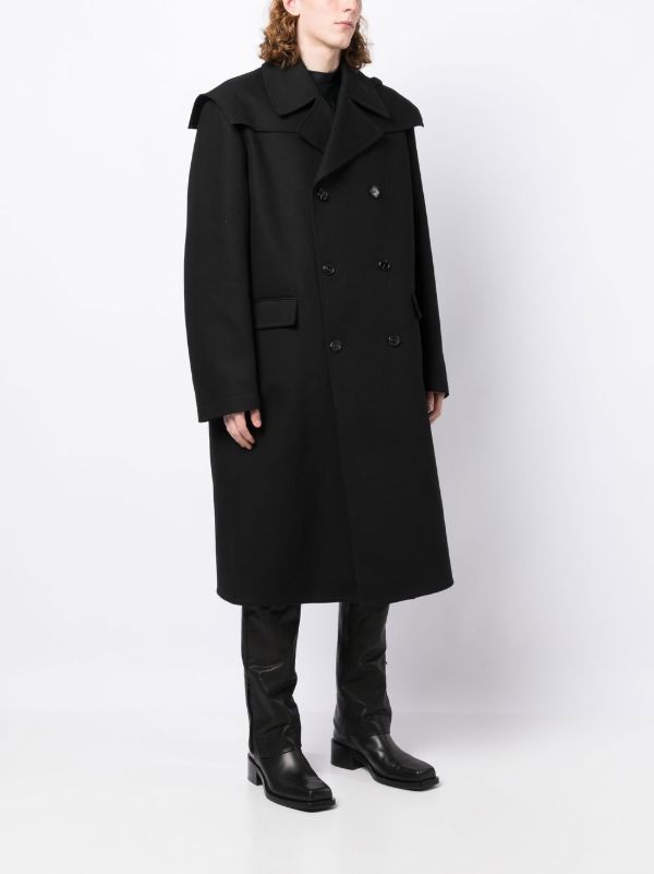 Raf Simons Oversize double-breasted Coat | Black | FARFETCH