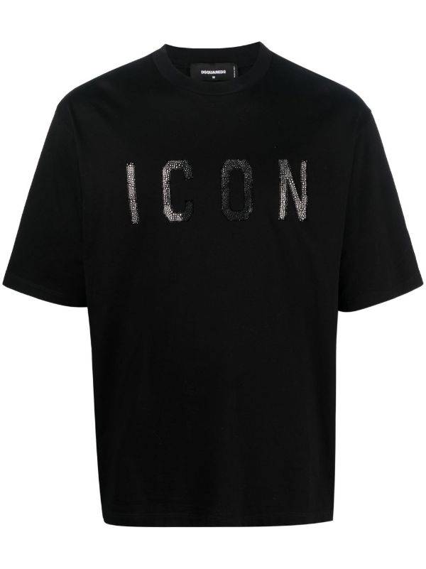DSQUARED2 Icon プリント Tシャツ | ブラック | FARFETCH JP