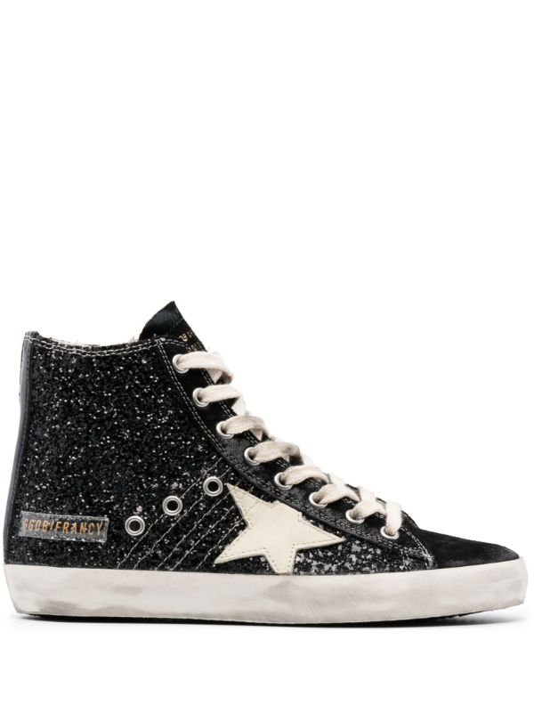 Golden Goose Francy グリッタースニーカー | ブラック | FARFETCH JP
