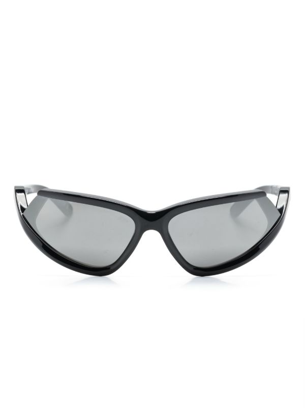 Balenciaga Eyewear Side Xpander Cat バイカーサングラス | ブラック