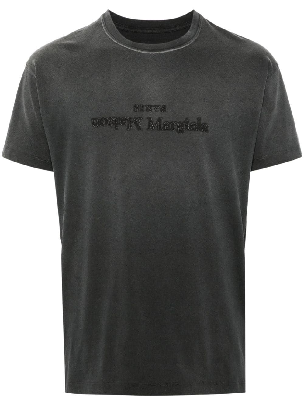 Maison Margiela Reverse logo-print Cotton T-shirt | Black | FARFETCH