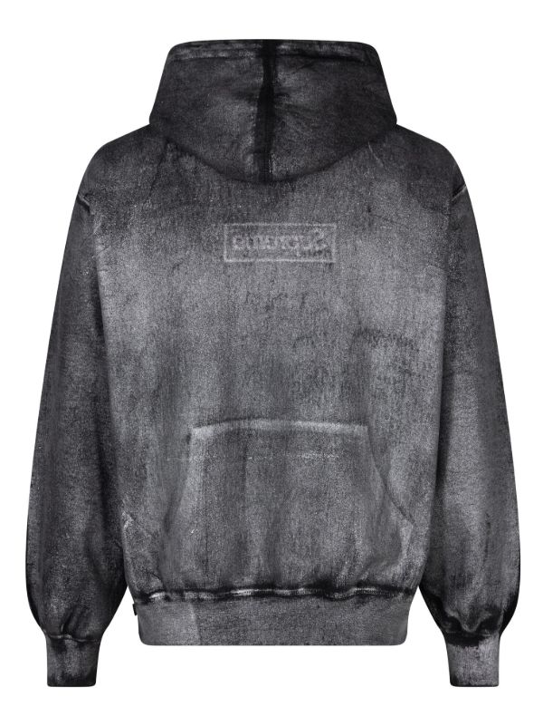 Supreme x MM6 Maison Margiela Foil Box Logo Hoodie | Black | FARFETCH