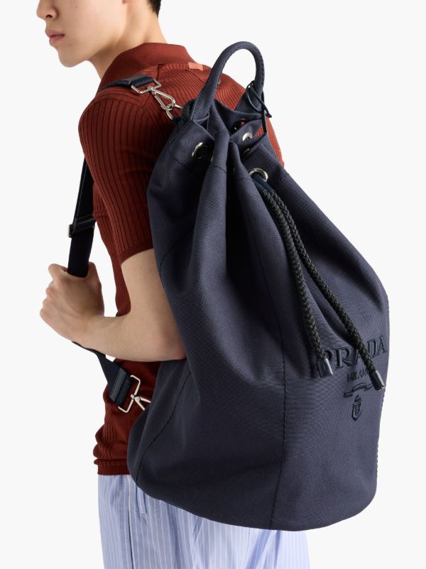 Prada ドローストリング バックパック | ブルー | FARFETCH JP