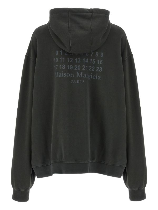Maison Margiela numbers-print Hoodie | Grey | FARFETCH