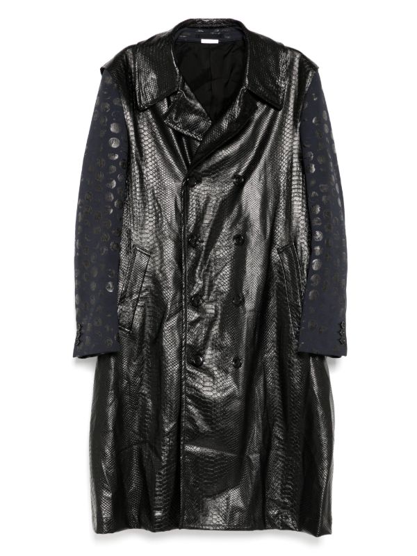 Comme Des Garçons Homme Plus レザーコート | ブラック | FARFETCH JP