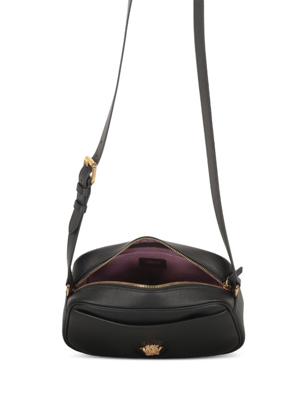 Versace Leather Crossbody Bag | Black | FARFETCH