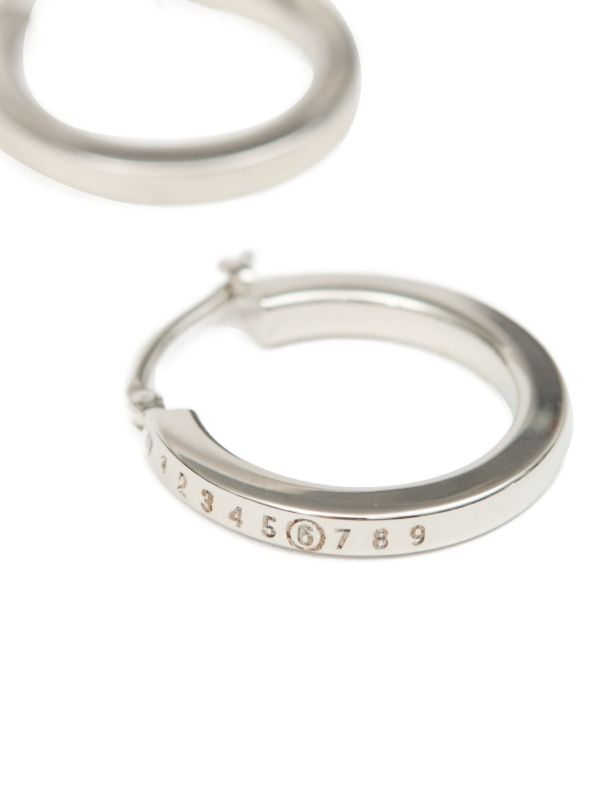 MM6 Maison Margiela フープピアス | シルバートーン | FARFETCH JP