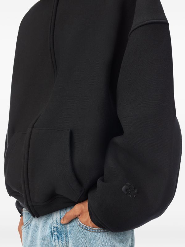 Alexander Wang Puff Logo zip-up Hoodie | Black | FARFETCH