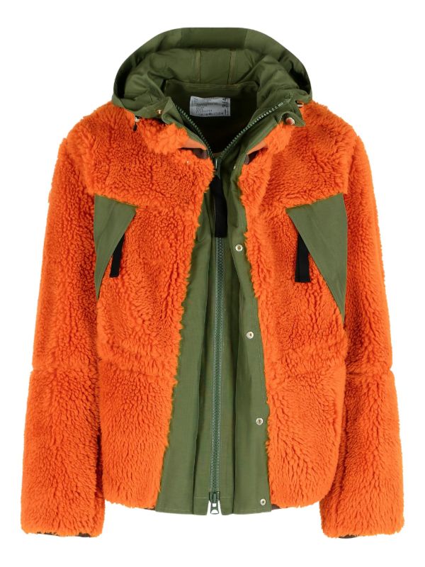 Sacai フーデッド ジャケット | オレンジ | FARFETCH JP