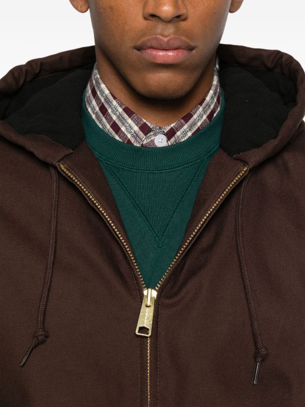 Carhartt WIP zip-up Hooded Jacket | Brown | FARFETCH