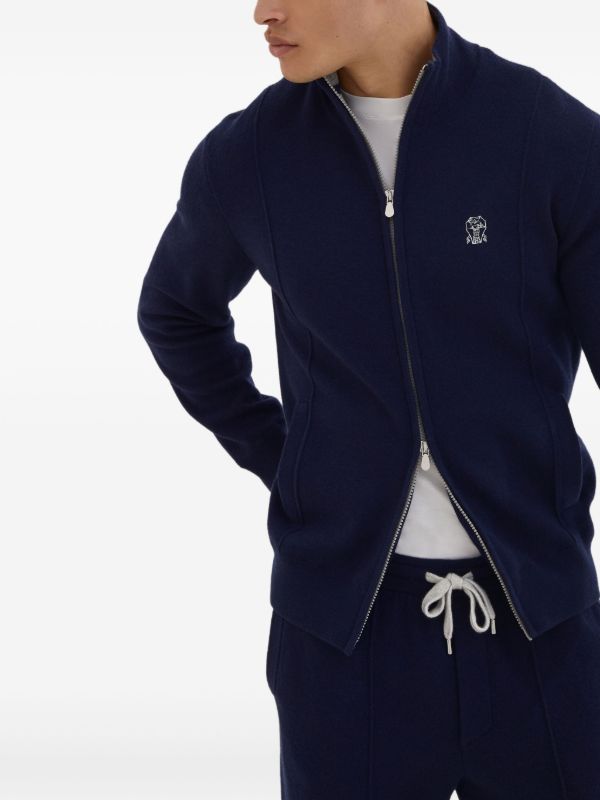 Brunello Cucinelli ジップアップ カーディガン | ブルー | FARFETCH JP