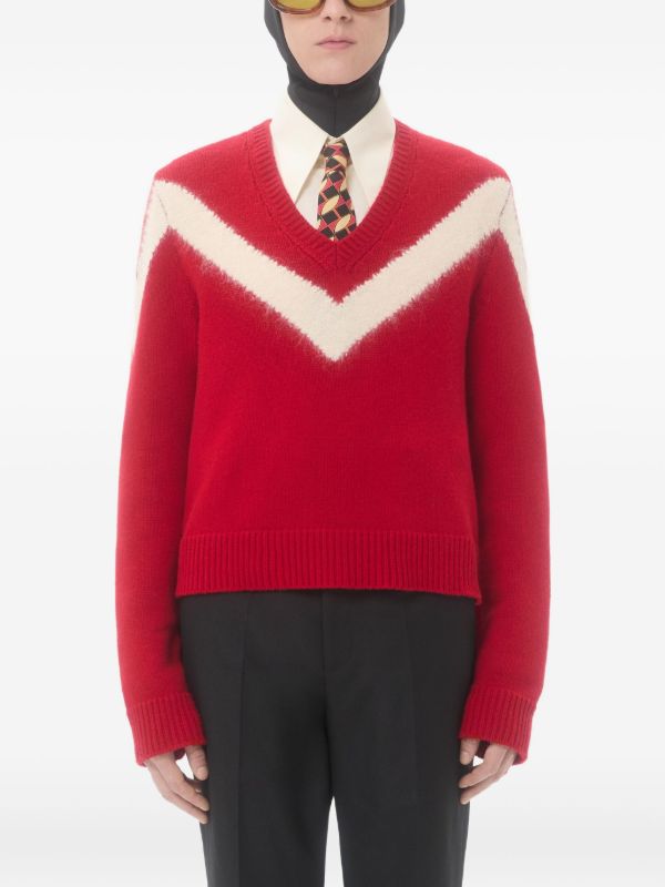 Valentino Garavani V-neck Wool Sweater | Red | FARFETCH