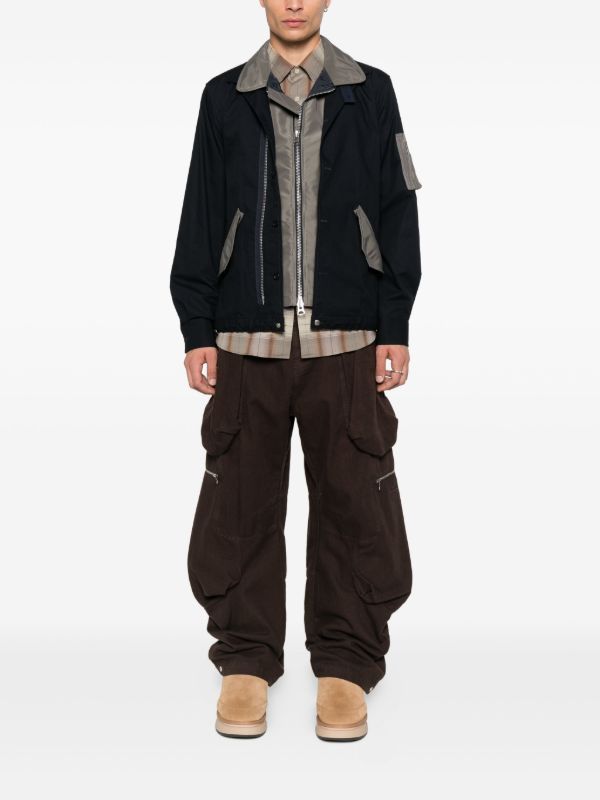 Sacai Oxford ジャケット | ブルー | FARFETCH JP