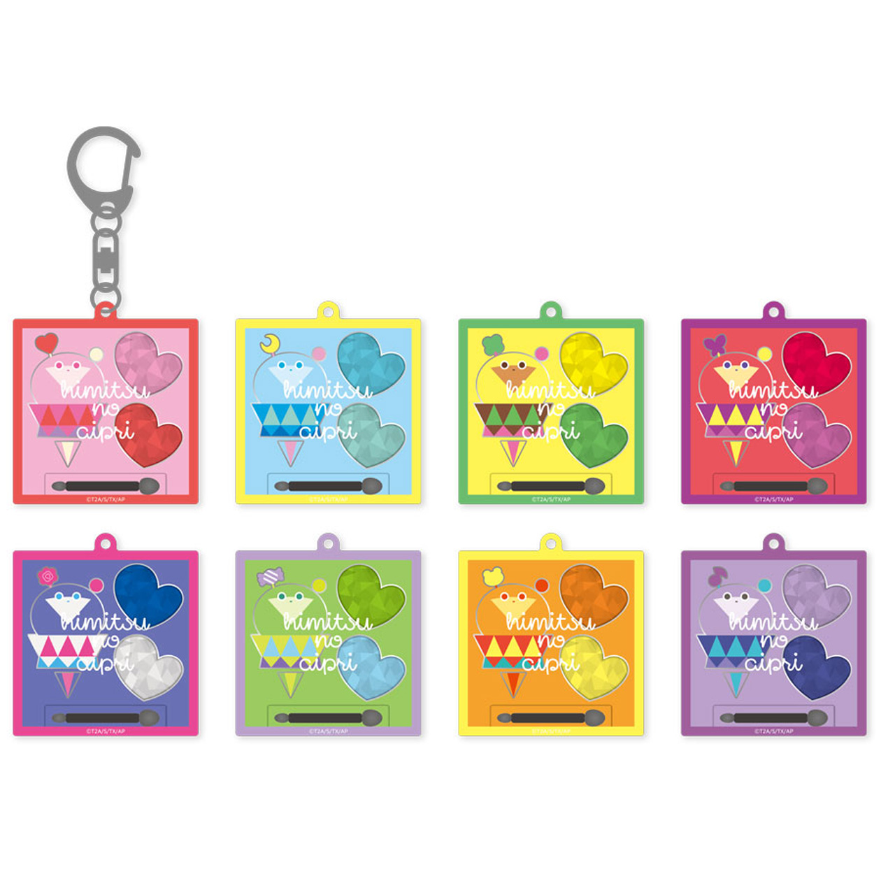 ひみつのアイプリ_アイムゥメイクパレットアクリルキーホルダー 全8種