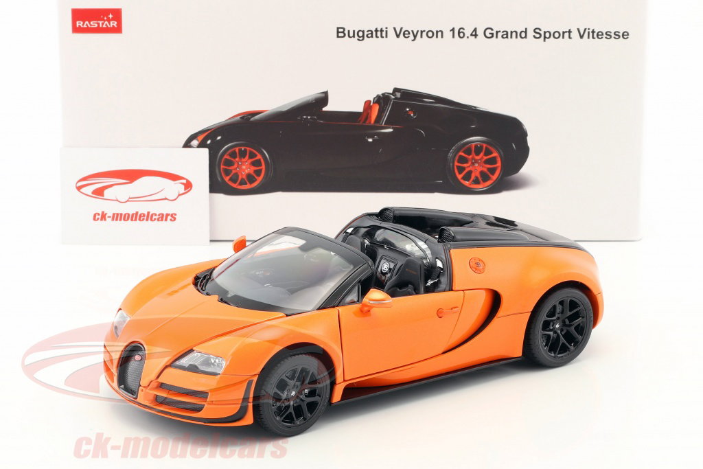 Rastar 1:18 Bugatti Veyron 16.4 Grand Sport Vitesse オレンジ / 黒
