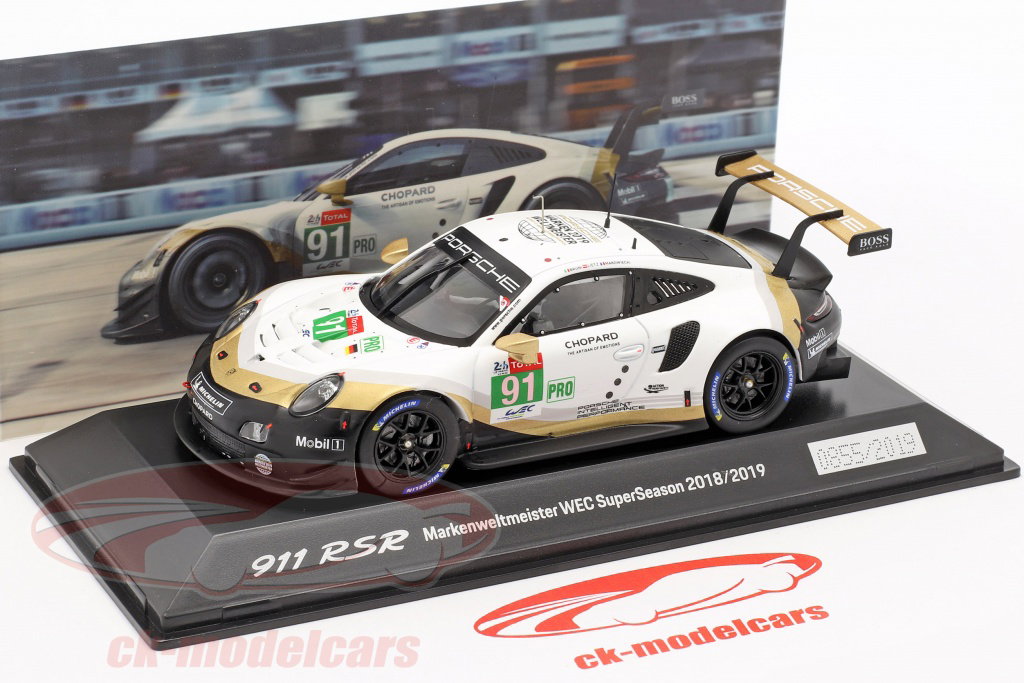 Spark 1:43 Porsche 911 RSR #91 Worldchampion WEC SuperSeason 2018