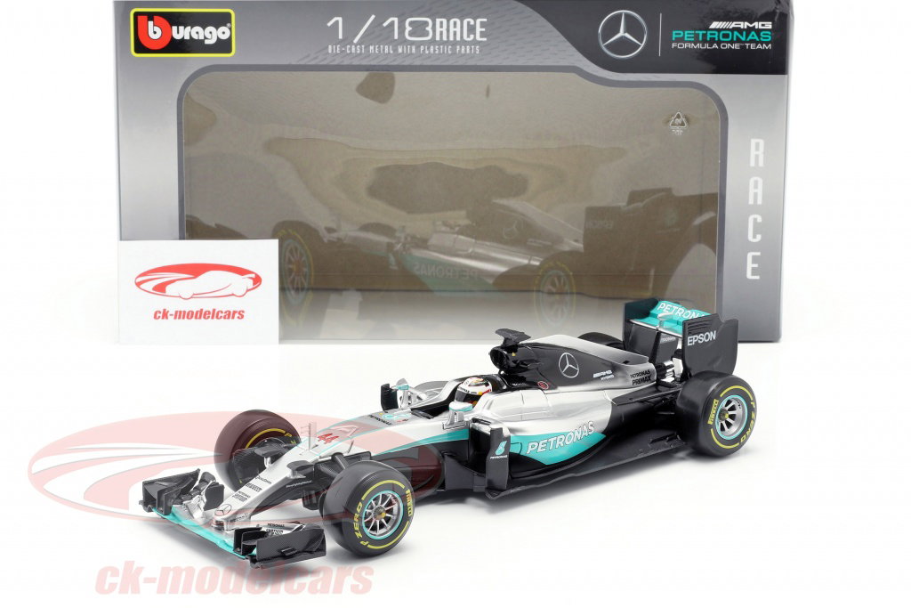 Bburago 1:18 Lewis Hamilton Mercedes F1 W07 Hybrid #44 formula 1